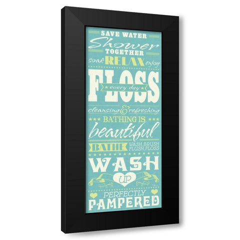 Wash Up II Black Modern Wood Framed Art Print with Double Matting by Pela Studio