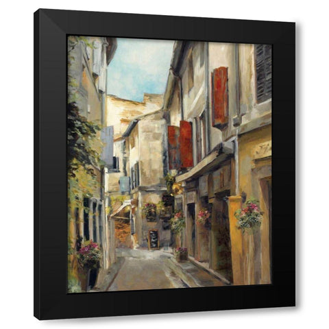 Old Town I Black Modern Wood Framed Art Print with Double Matting by Hageman, Marilyn