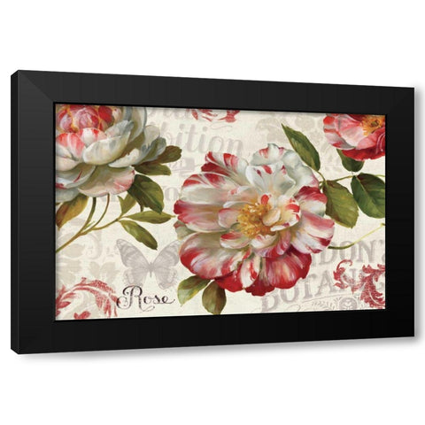 Spring Flair I Black Modern Wood Framed Art Print with Double Matting by Audit, Lisa