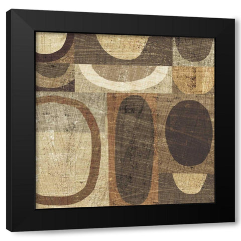 Modern Geometric Neutral I Black Modern Wood Framed Art Print by Mullan, Michael