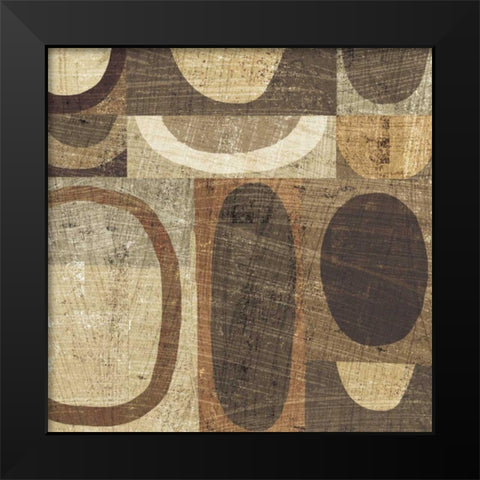 Modern Geometric Neutral I Black Modern Wood Framed Art Print by Mullan, Michael