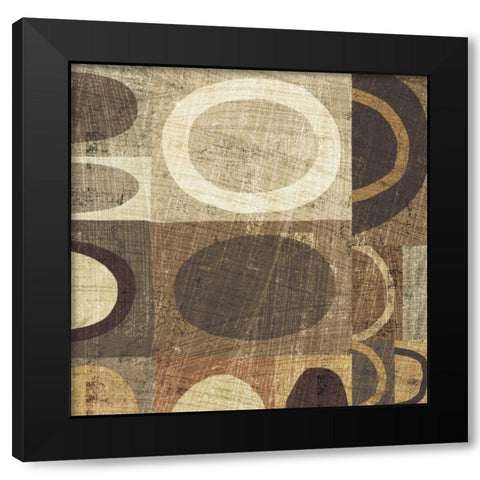 Modern Geometric Neutral II Black Modern Wood Framed Art Print with Double Matting by Mullan, Michael