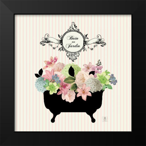 Bain du Jardin I no Border  Black Modern Wood Framed Art Print by Mousseau, Studio