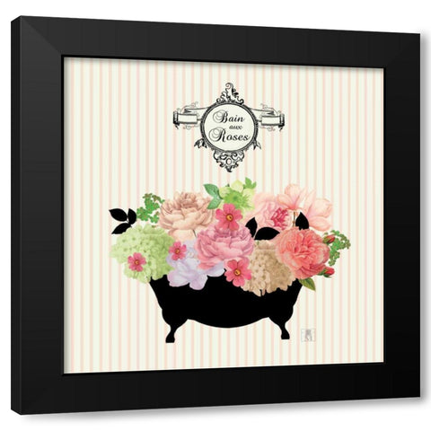 Bain du Jardin III no Border  Black Modern Wood Framed Art Print with Double Matting by Mousseau, Studio