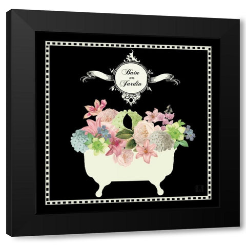 Bain du Jardin I Black Black Modern Wood Framed Art Print with Double Matting by Mousseau, Studio