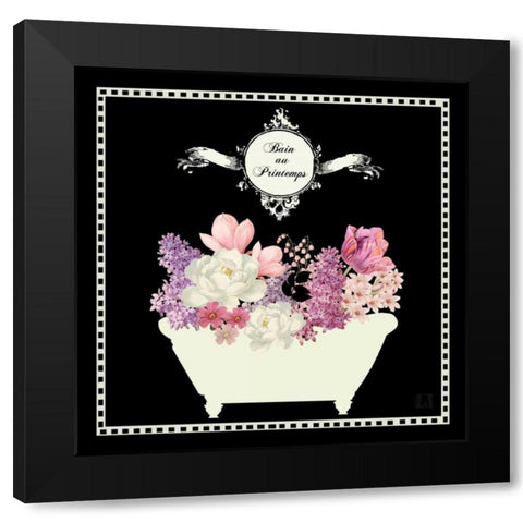 Bain du Jardin II Black Black Modern Wood Framed Art Print with Double Matting by Mousseau, Studio