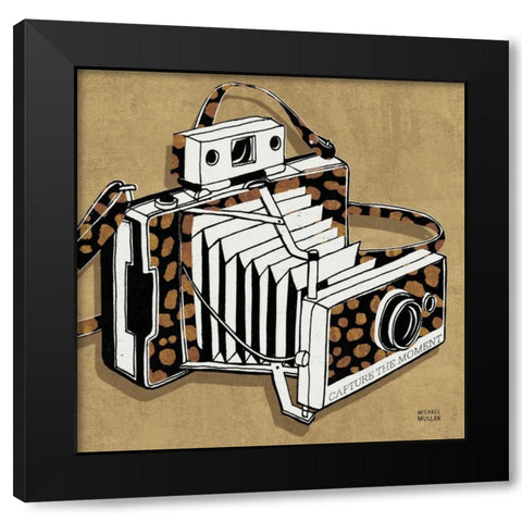 Analog Jungle Camera Black Modern Wood Framed Art Print by Mullan, Michael