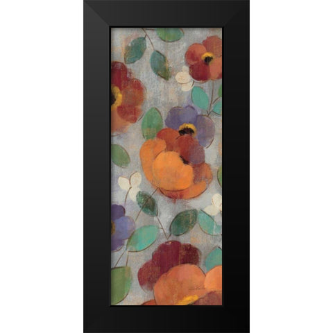 Urban Floral Panel I Black Modern Wood Framed Art Print by Vassileva, Silvia