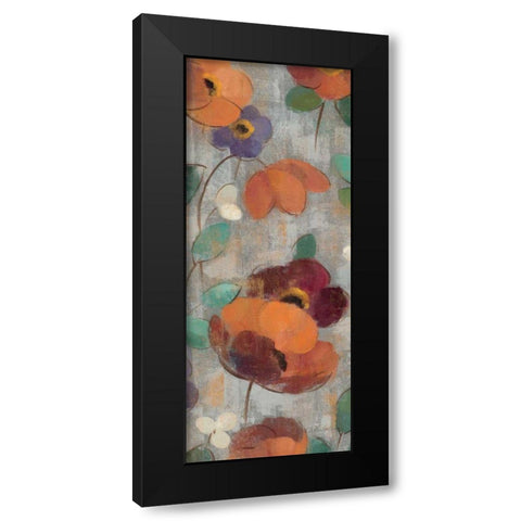 Urban Floral Panel II Black Modern Wood Framed Art Print by Vassileva, Silvia