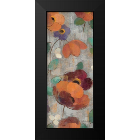 Urban Floral Panel II Black Modern Wood Framed Art Print by Vassileva, Silvia