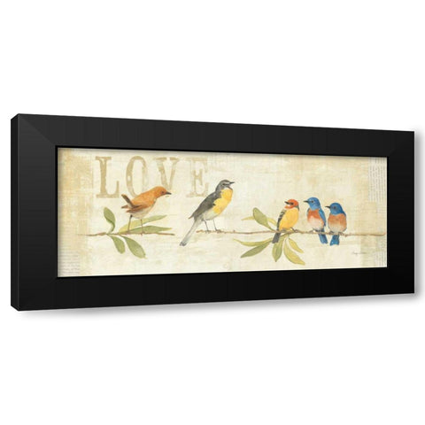 Adoration of the Magpie Panel I Black Modern Wood Framed Art Print with Double Matting by Tillmon, Avery