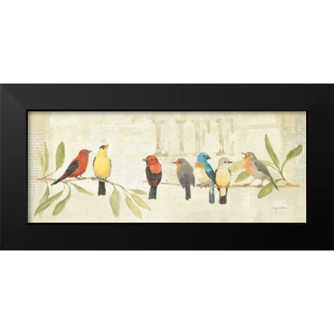Adoration of the Magpie Panel II Black Modern Wood Framed Art Print by Tillmon, Avery