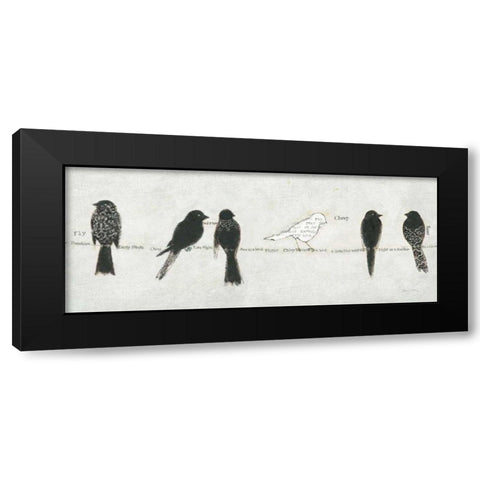 Catching Up I Black Modern Wood Framed Art Print with Double Matting by Adams, Emily