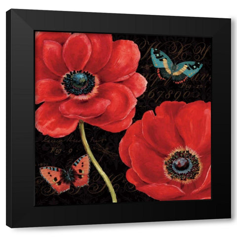 Petals and Wings II Black Modern Wood Framed Art Print with Double Matting by Brissonnet, Daphne