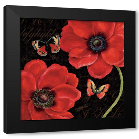 Petals and Wings III Black Modern Wood Framed Art Print with Double Matting by Brissonnet, Daphne