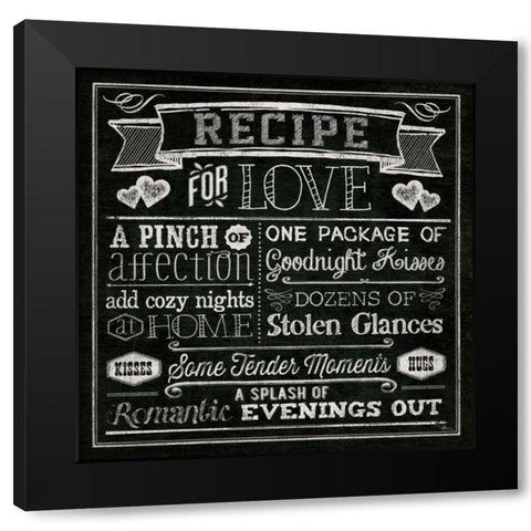 Thoughtful Recipes III Black Modern Wood Framed Art Print by Pela Studio