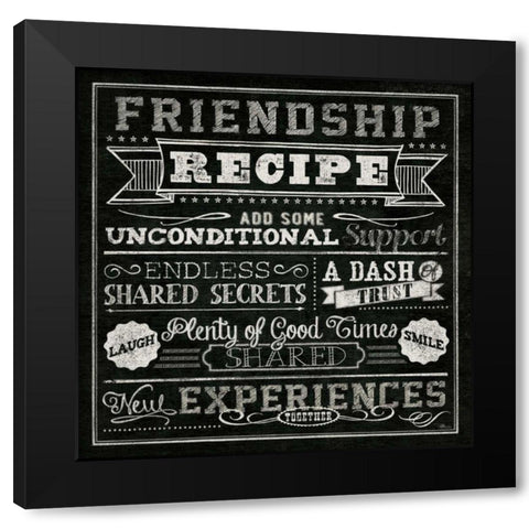 Thoughtful Recipes IV Black Modern Wood Framed Art Print by Pela Studio