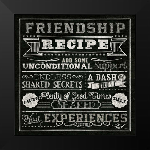 Thoughtful Recipes IV Black Modern Wood Framed Art Print by Pela Studio