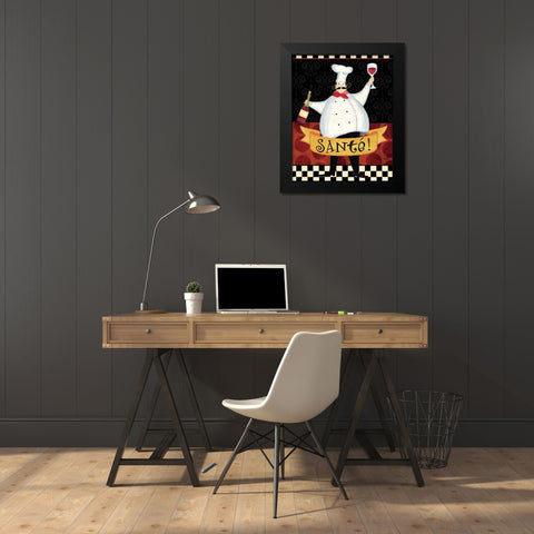 Bon Appetit III Black Modern Wood Framed Art Print by Charron, Veronique