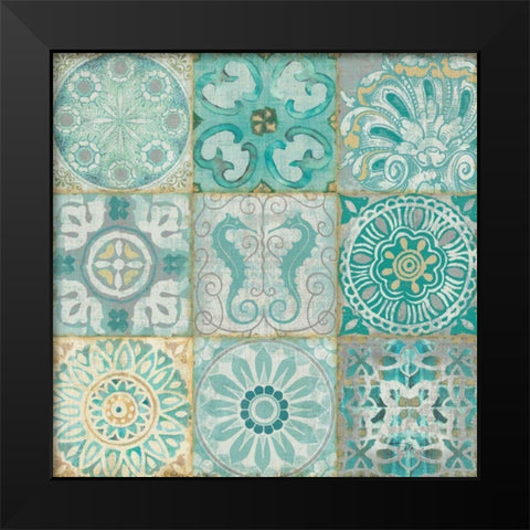 Ocean Tales I Black Modern Wood Framed Art Print by Pela Studio