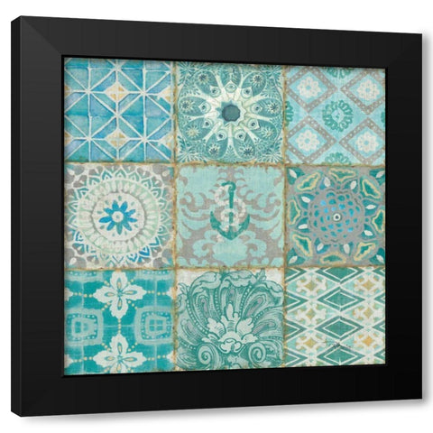 Ocean Tales II Black Modern Wood Framed Art Print by Pela Studio