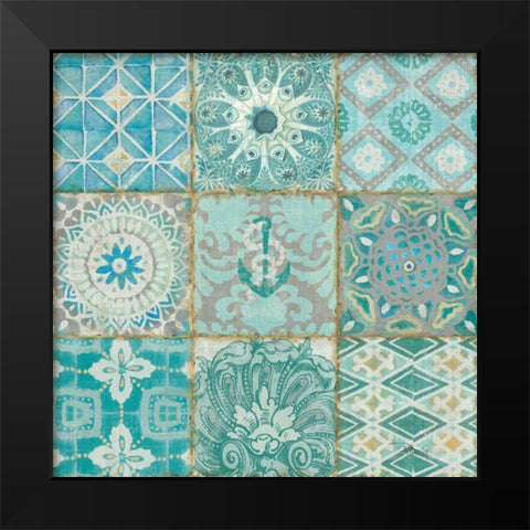 Ocean Tales II Black Modern Wood Framed Art Print by Pela Studio