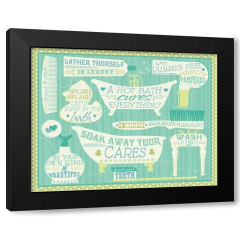 Wash Up VIII Black Modern Wood Framed Art Print with Double Matting by Pela Studio