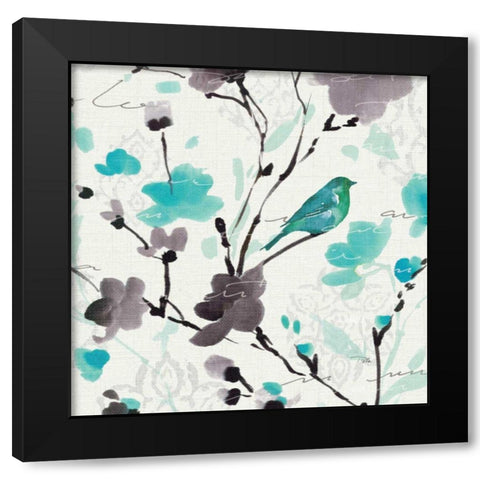 Flowing II Black Modern Wood Framed Art Print by ERR, Pela