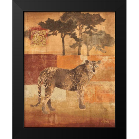 Animals on Safari III Black Modern Wood Framed Art Print by Hristova, Albena