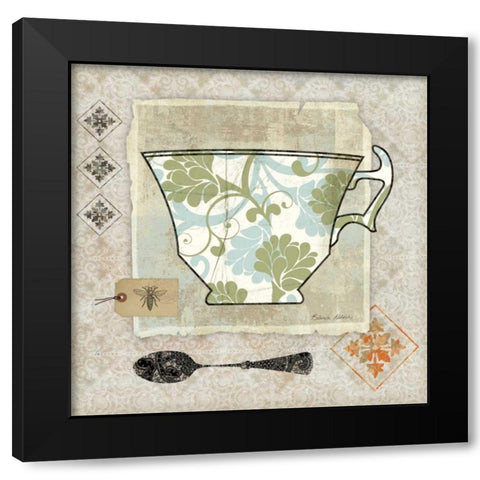 Garden Cafe II Black Modern Wood Framed Art Print with Double Matting by Aldrich, Belinda
