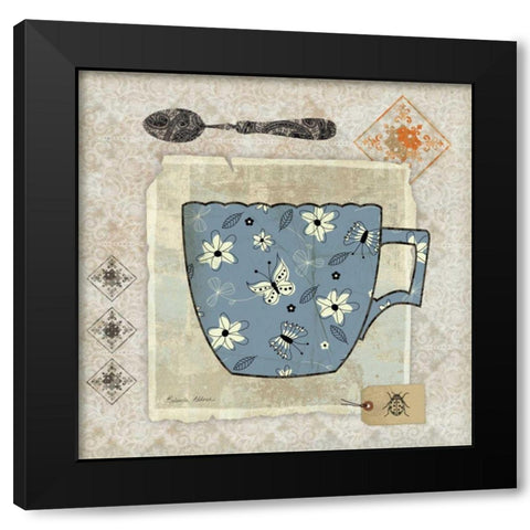 Garden Cafe IV Black Modern Wood Framed Art Print with Double Matting by Aldrich, Belinda