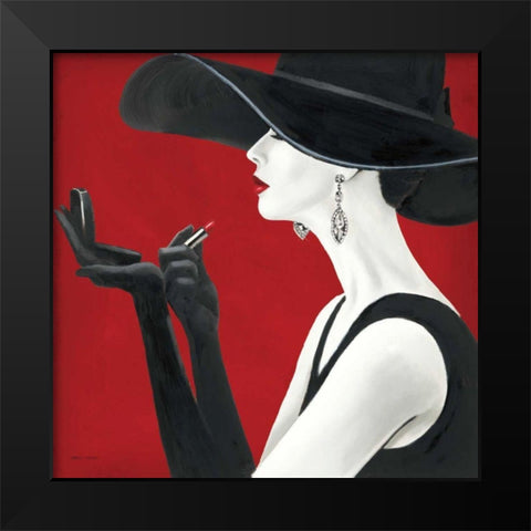 Haute Chapeau Rouge II Black Modern Wood Framed Art Print by Fabiano, Marco