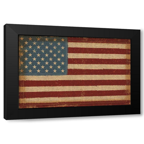 USA Strong Black Modern Wood Framed Art Print with Double Matting by Pela Studio