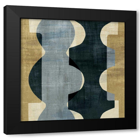 Geometric Deco I Black Modern Wood Framed Art Print by Wild Apple Portfolio