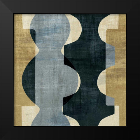 Geometric Deco I Black Modern Wood Framed Art Print by Wild Apple Portfolio