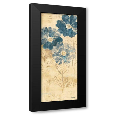 Daisy Trio I Black Modern Wood Framed Art Print with Double Matting by Hristova, Albena