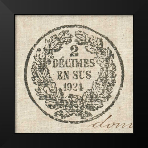 Letter Crest II Black Modern Wood Framed Art Print by Wild Apple Portfolio