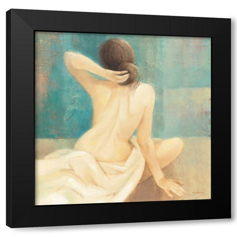 Thoughtfulness I Black Modern Wood Framed Art Print by Hristova, Albena