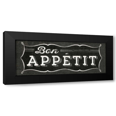 La Cuisine Chalk I Black Modern Wood Framed Art Print with Double Matting by Pela Studio