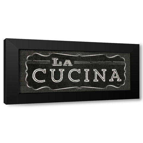 La Cuisine Chalk III Black Modern Wood Framed Art Print with Double Matting by Pela Studio