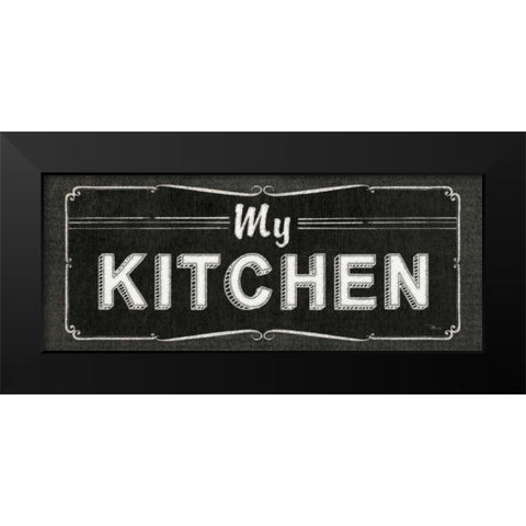 La Cuisine Chalk IV Black Modern Wood Framed Art Print by Pela Studio