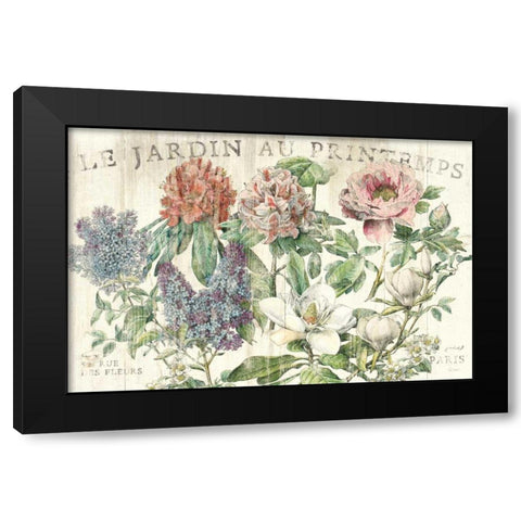 Le Jardin Printemps Black Modern Wood Framed Art Print with Double Matting by Schlabach, Sue