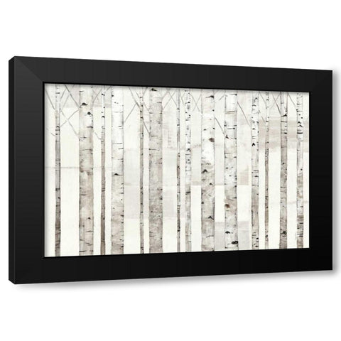 Birch Trees on White Black Modern Wood Framed Art Print by Tillmon, Avery