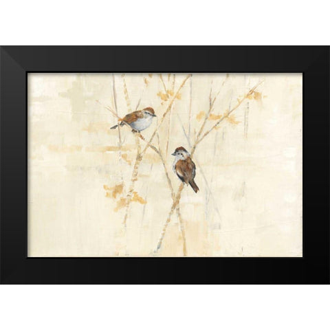 Winter Birds Black Modern Wood Framed Art Print by Tillmon, Avery