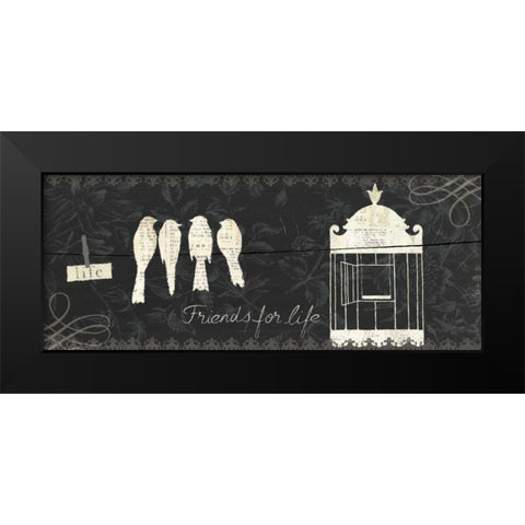 Love Paris Panel IV Black Modern Wood Framed Art Print by Adams, Emily