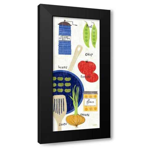 Cooking It Black Modern Wood Framed Art Print with Double Matting by Schlabach, Sue