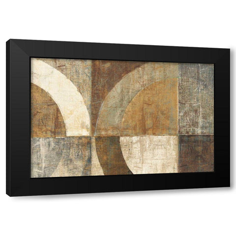 Circular Sculpture Black Modern Wood Framed Art Print with Double Matting by Wild Apple Portfolio