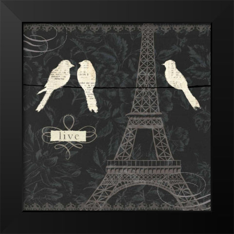 Love Paris I Black Modern Wood Framed Art Print by Adams, Emily