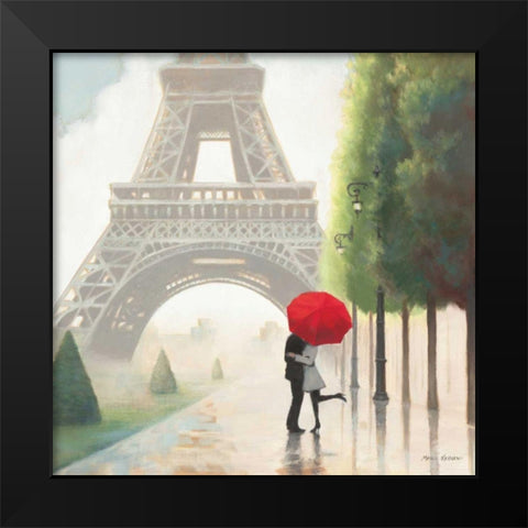 Paris Romance II Black Modern Wood Framed Art Print by Fabiano, Marco