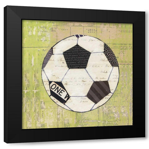 Play Ball III Black Modern Wood Framed Art Print by Prahl, Courtney